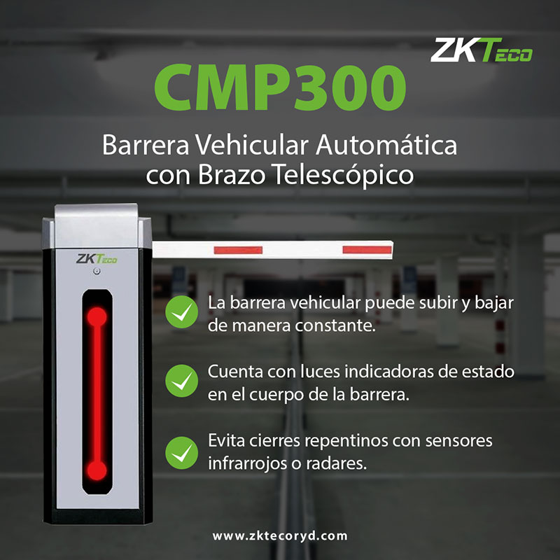 Barrera Automatica para Acceso Vehicular Zkteco CMP300 - Imagen 4